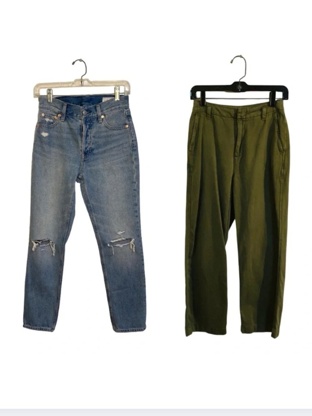 Lot 2 - GAP Wide Leg & High Rise Pants & Jeans Sz. 24 / 25 / 00 / 2 Petite